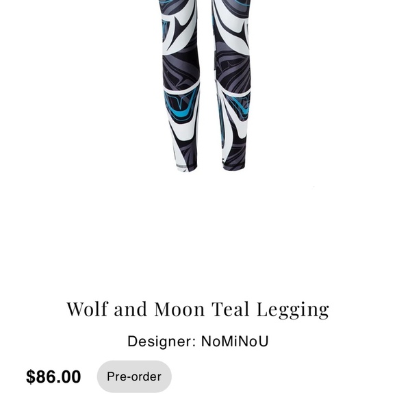NoMiNoU Activewear leggings with artist design print size S - Canada made - Picture 15 of 15
